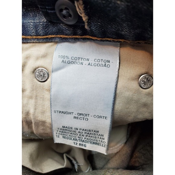 Levi's Jeans Boys Size 12 Blue Denim 100% Cotton Pockets Flat Front Straight Leg - Picture 10 of 11